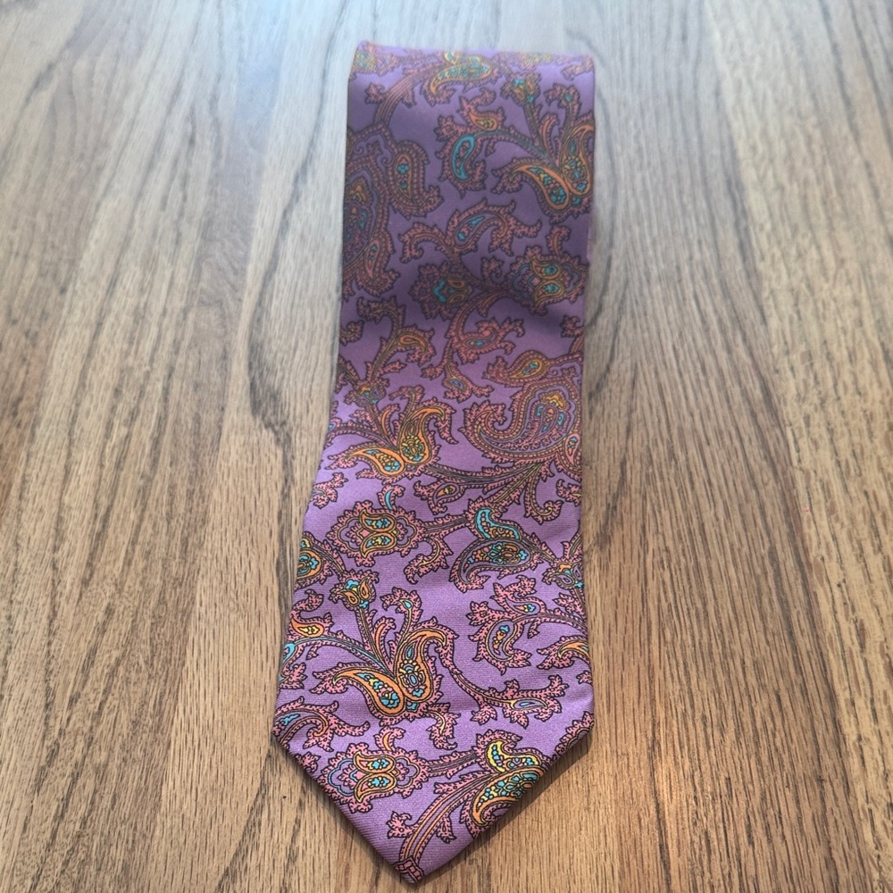 Robert Talbott Lavender Purple Paisley Silk Tie